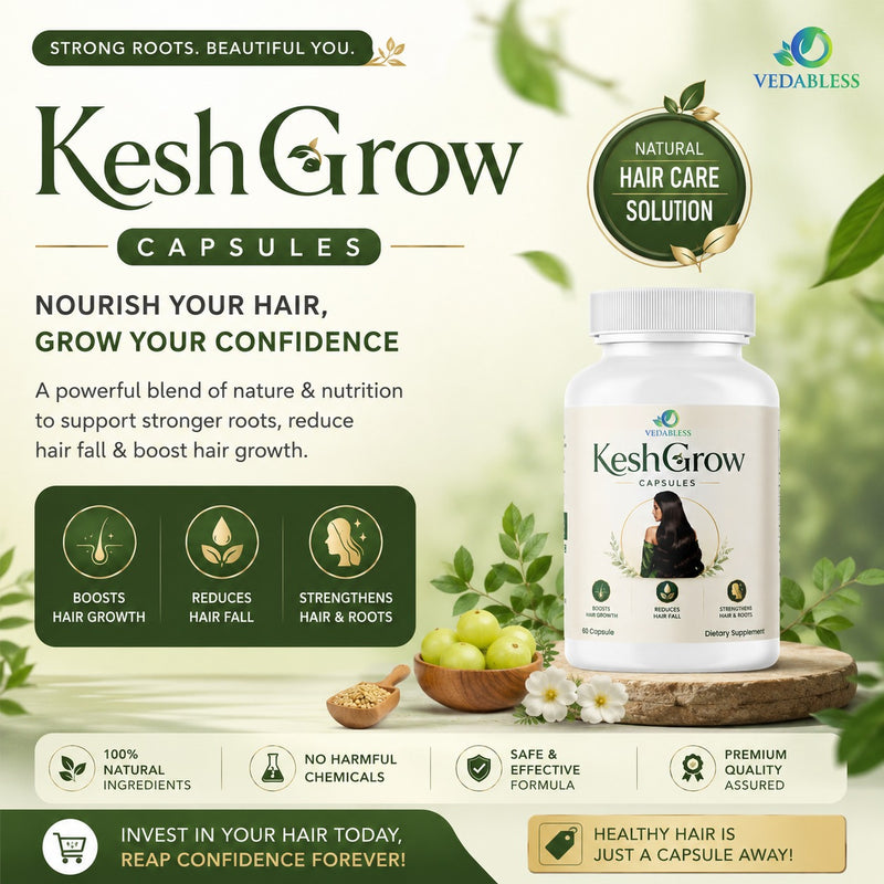 KeshGrow Capsules – Natural Hair Growth & Hair Fall Support